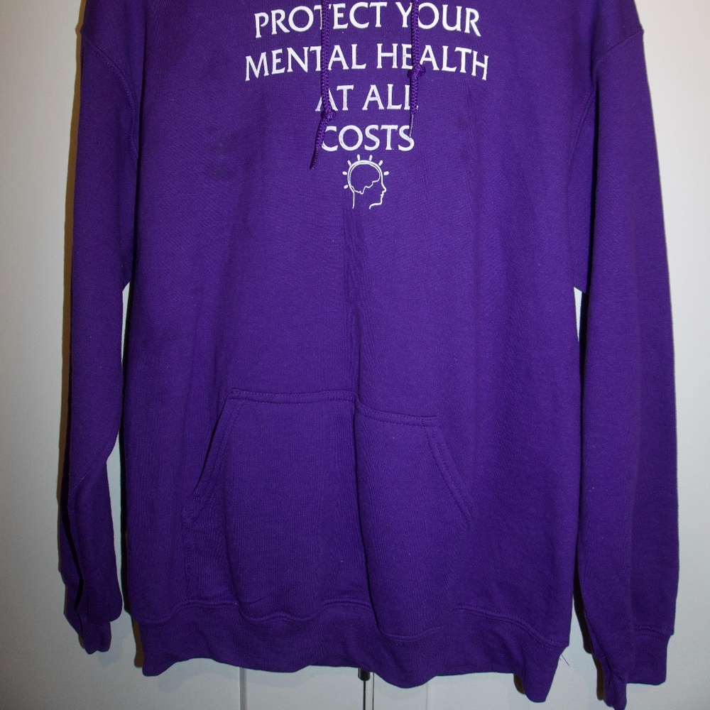 KYC VINTAGE HOODIE - PROTECT YOUR MENTAL HEALTH- MENS SIZE MEDIUM